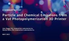 UL 요약 레포트, 레진소재 3D프린터의 입자와 화학물질 배출 보고서