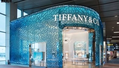 Tiffany 매장을 재활용 플라스틱을 사용하여 3D프린팅으로 장식